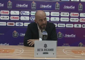 Basket LBA Serie A Scafati vs Cremona 112-122 Coach Cavina e Sacripanti conferenza stampa post gara