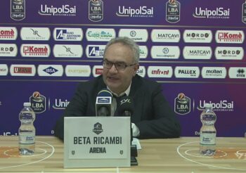 Basket LBA Serie A Scafati vs Pistoia 85-77 Coach Stefano Sacripanti conferenza stampa post gara