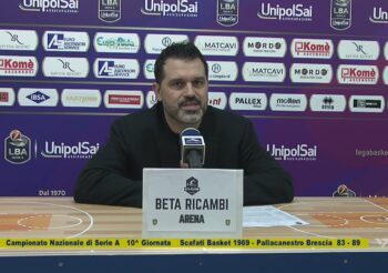 Basket LBA Serie A Scafati vs Brescia 83-89 Coach Magro e Sacripanti conferenza post gara